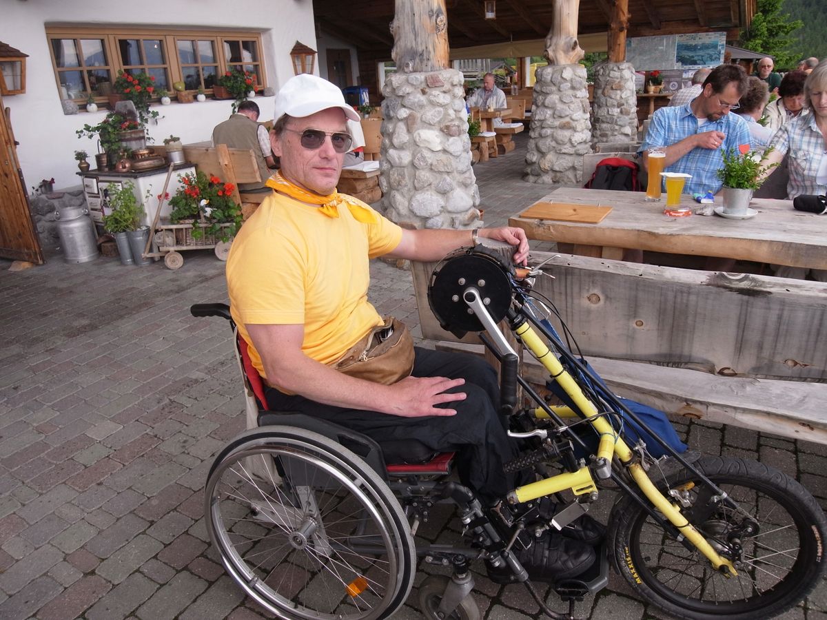 Werner Gra&szlig;l, stellv. Vorsitzender Facharbeitskreis Tourismus im Behindertenbeirat LH M&uuml;nchen - Rollstuhl-Befahrung Wochenbrunner Alm