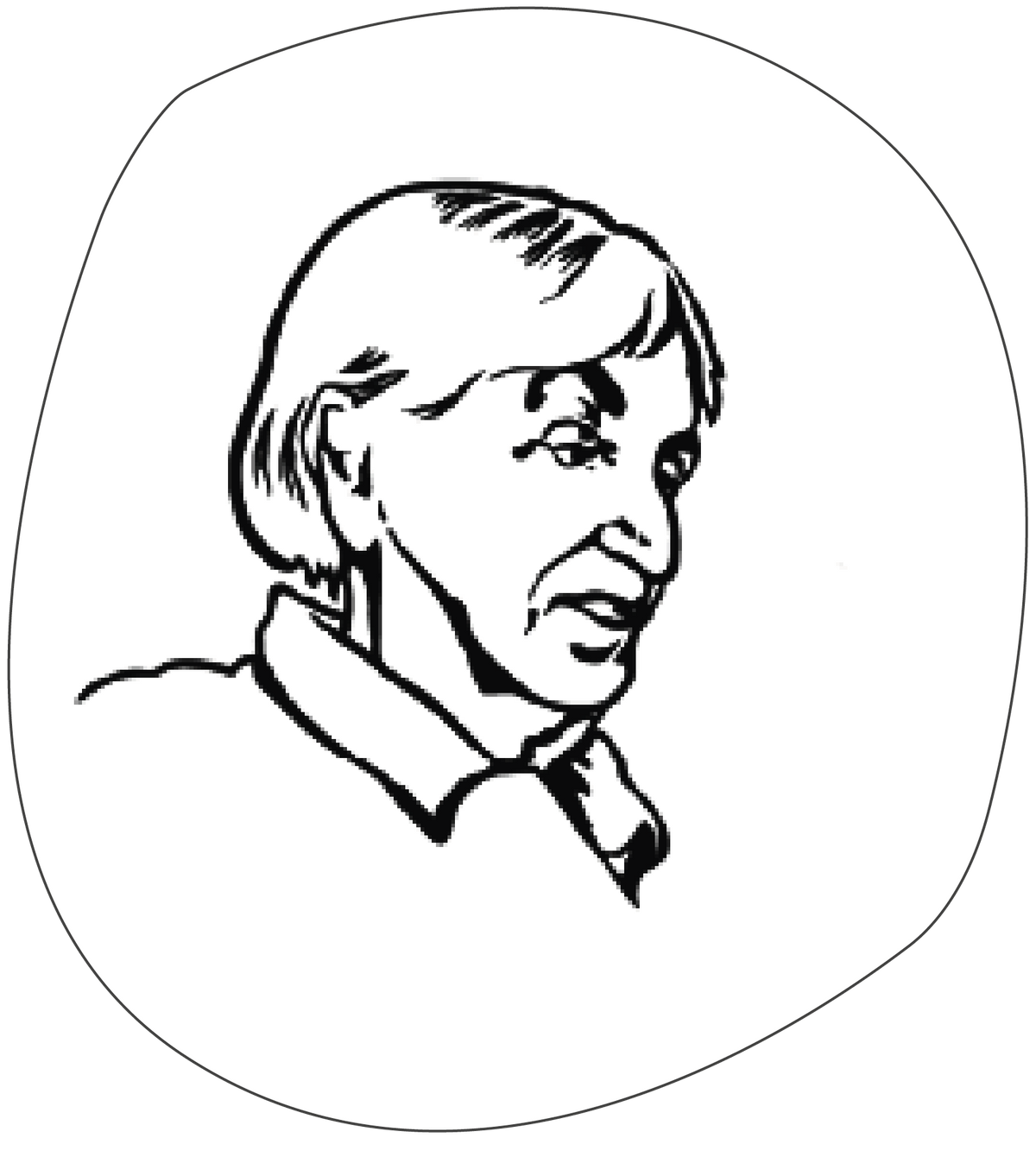 Zeichnung, die das Portrait der Stiftungsgründerin Dr. Gabriele Lederle zeigt